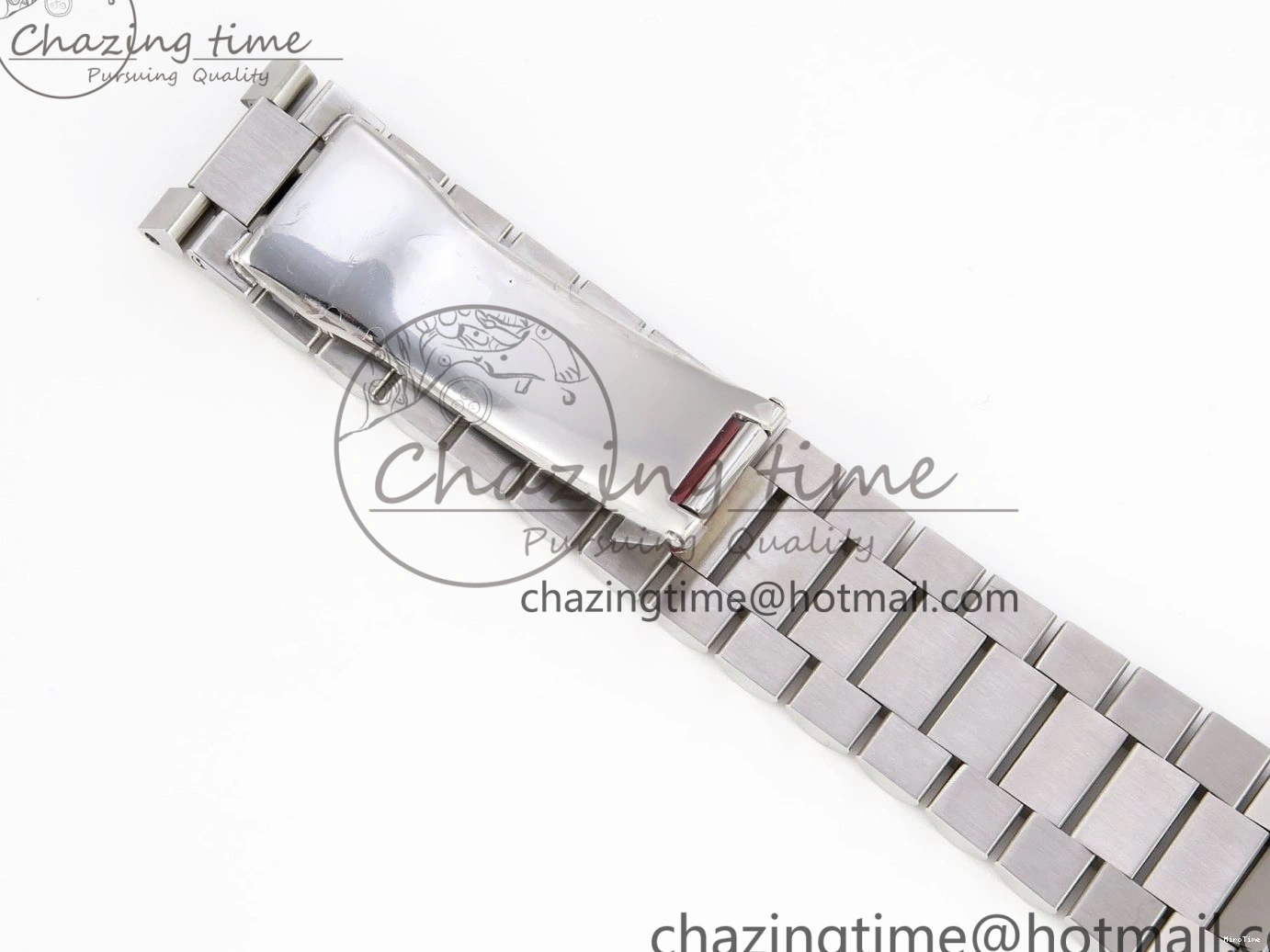 MiroTime 0523 QuickDry DayDate 40 SS GSF Gain Weight Blue Roman Dial Diamonds Bezel on President Bracelet A 1917